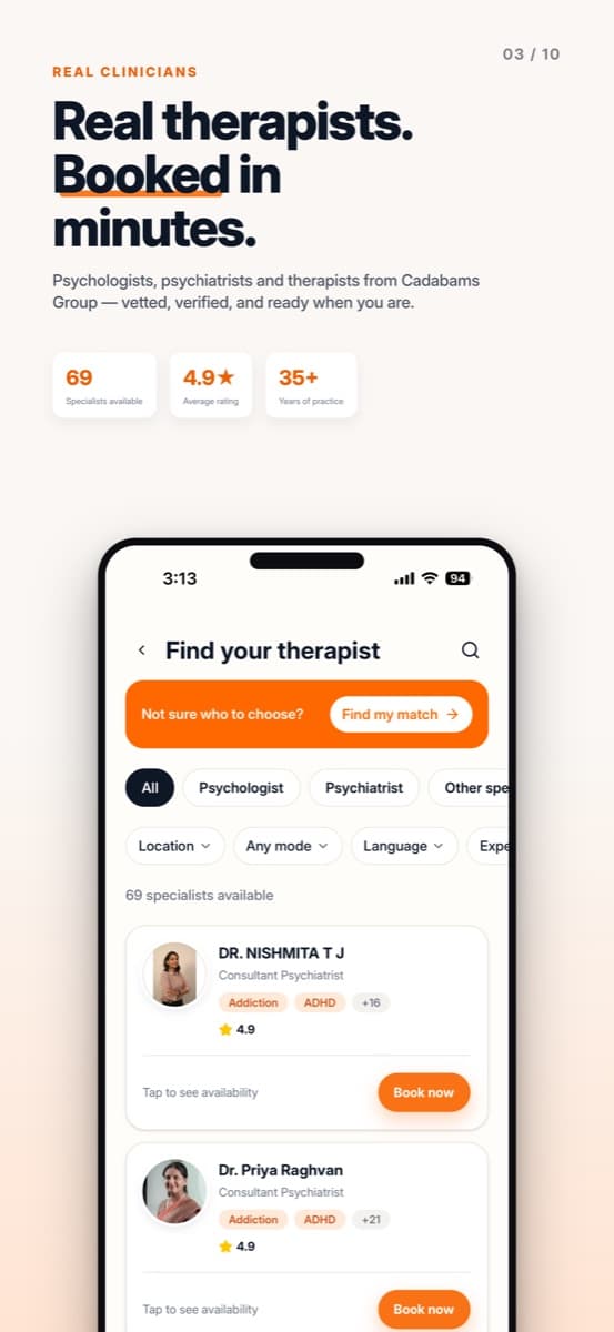 Mindtalk app โ Find your therapist