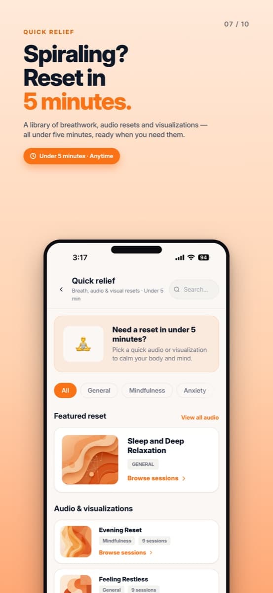 Mindtalk app โ Quick relief library