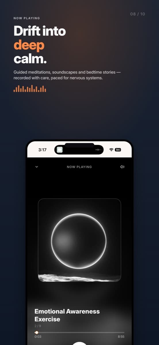 Mindtalk app β guided meditations, soundscapes, and bedtime stories